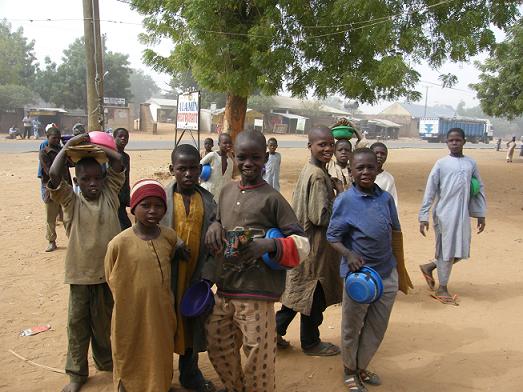 Street children in Maiduguri, Nigeria